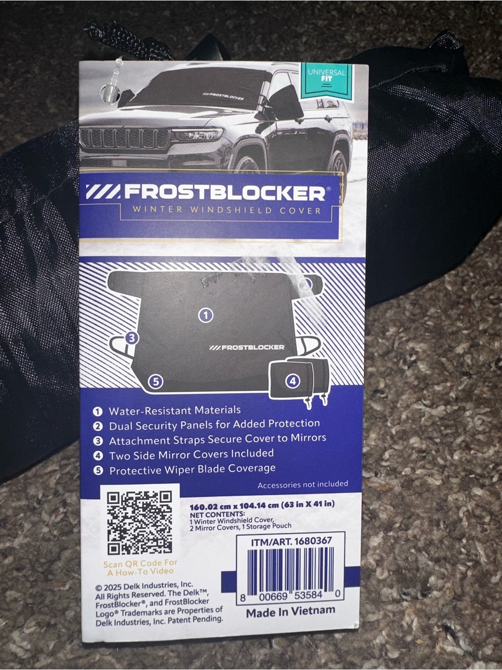 Frostblocker Winter Windshield Cover - Black